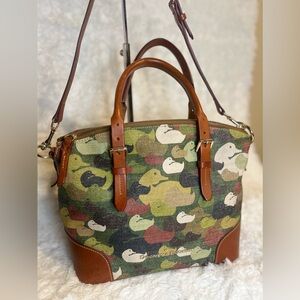 Dooney & Bourke Handbag Domed Satchel Duck Dynasty Camo Camouflage Crossbody